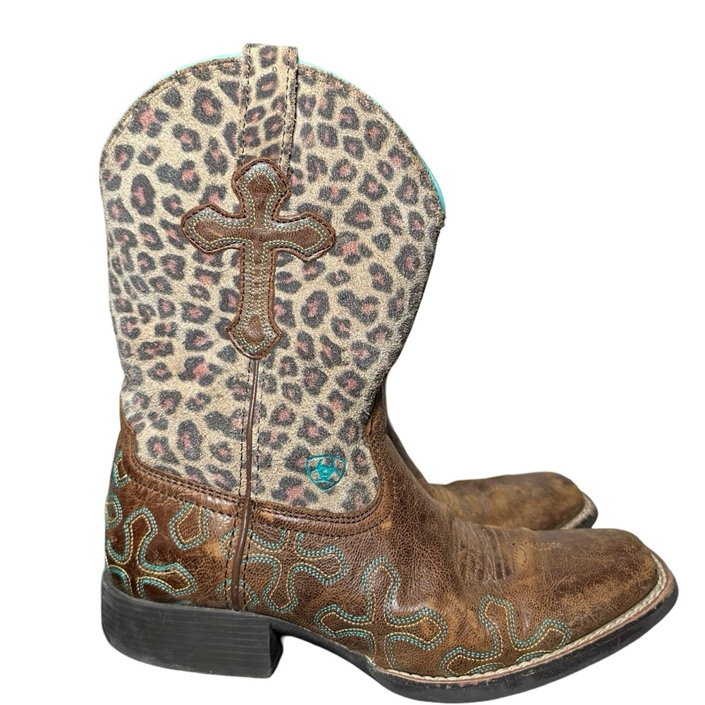 Ariat Girls Crossroads square toe boots size 3Y - Picture 3 of 6